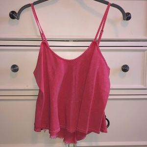Free People pink cropped top